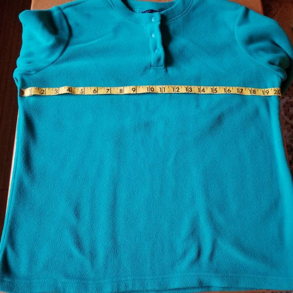 Lands End Fleece Henley Top Size S/P - Picture 4 of 4
